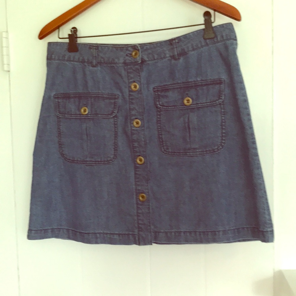 Denim a-line skirt